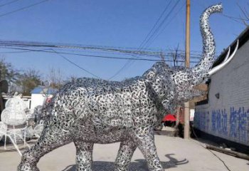 園林大象雕塑供求，鏤空動物雕塑，鏤空動物雕塑制造商