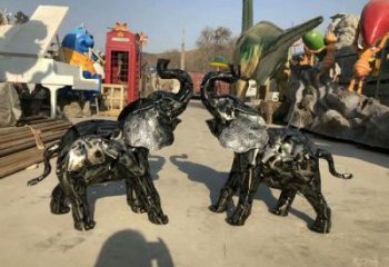 房地產大象雕塑精品，標識雕塑，鐵藝大象雕塑供給