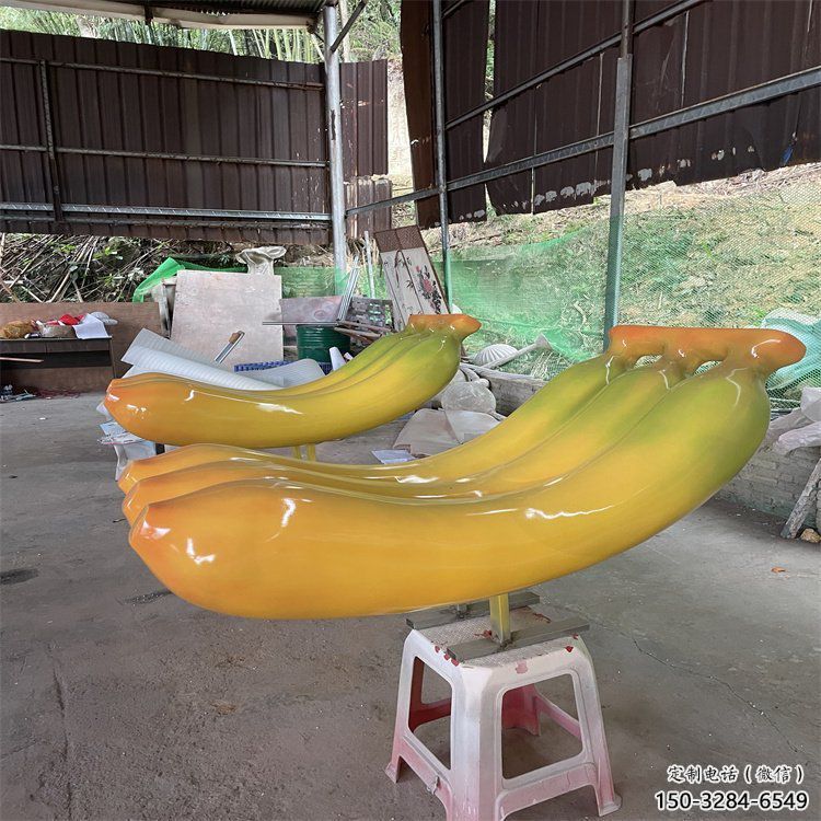 果籃雕塑創(chuàng)意精選，彩鋼制作，香蕉果籃雕塑標(biāo)準(zhǔn)