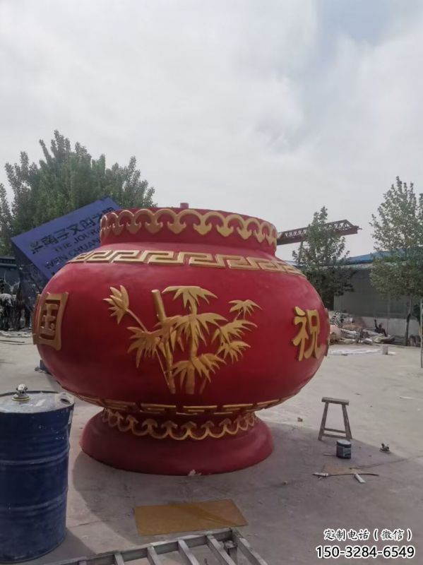 花籃雕塑標志供需，透雕系列，玻璃鋼花籃雕塑制造商