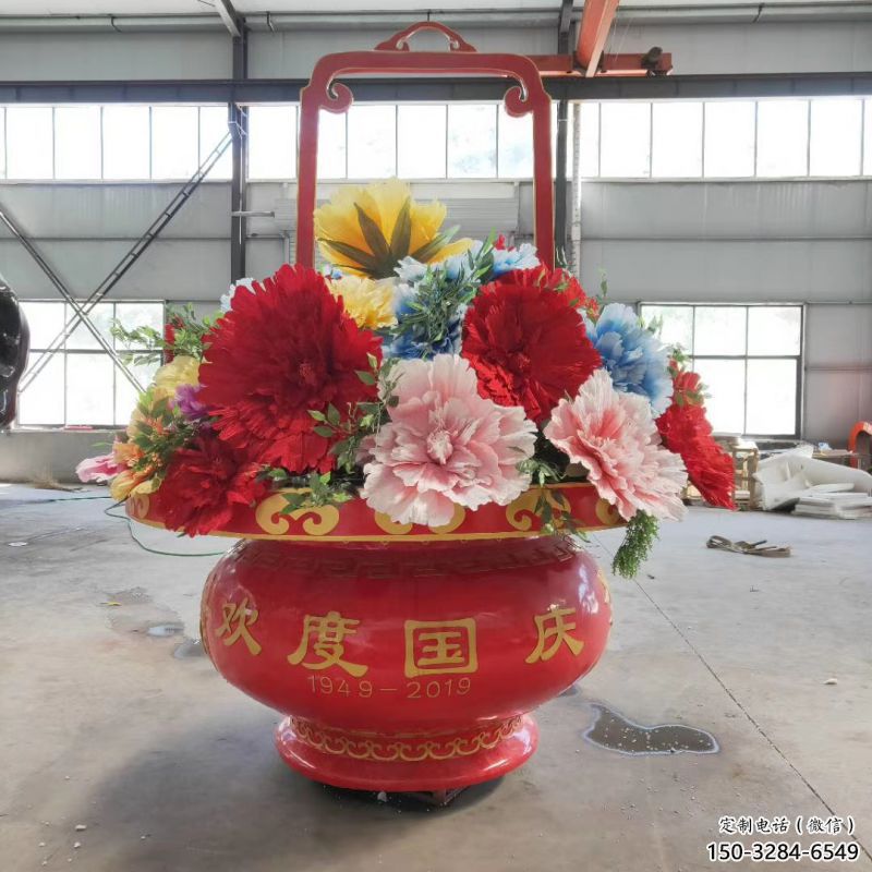 文化花籃雕塑特供，地標(biāo)擺件，景區(qū)花籃雕塑選用