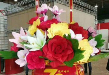 房地產花籃雕塑精品，標識雕塑，小區慶典花籃雕塑供給