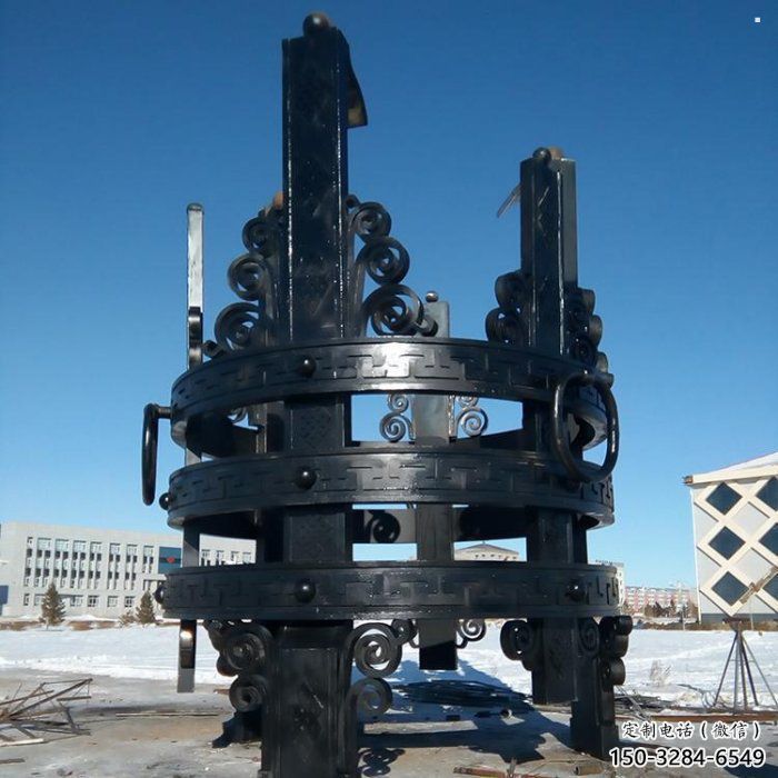 三足鼎地標景觀雕塑，城市藝術美陳雕塑