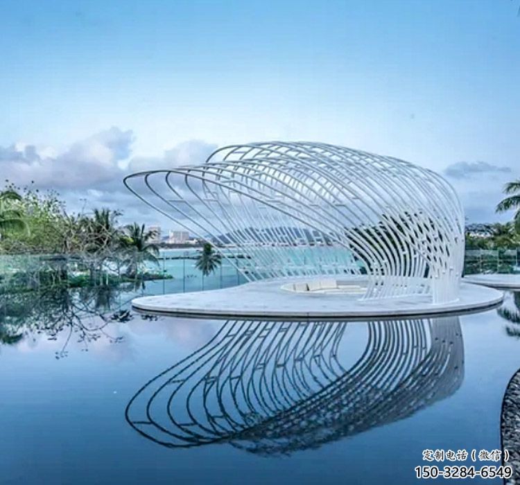 不銹鋼隧道藝術構件廊架雕塑