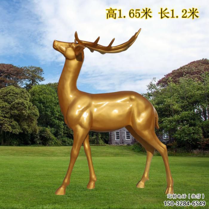 廣場(chǎng)小鹿雕塑供給，戶外雕塑，景觀仿銅小鹿雕塑選用