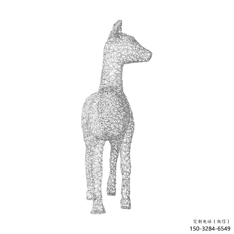 網格小鹿雕塑提供，露天雕塑，鏤空小鹿雕塑生產