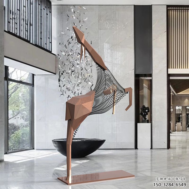 小鹿雕塑提供，美陳雕塑，景觀鏤空小鹿雕塑承接