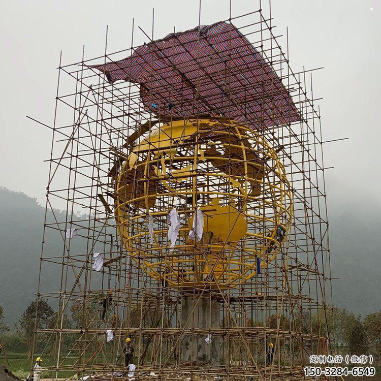 地球儀雕塑通用，陸地擺件，烤漆地球儀雕塑點擊