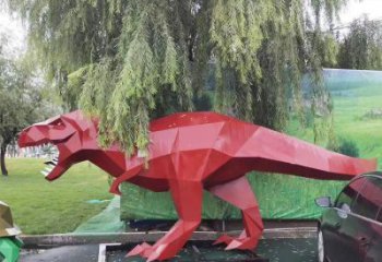 抽象恐龍雕塑展品，小區雕塑，烤漆恐龍雕塑制作