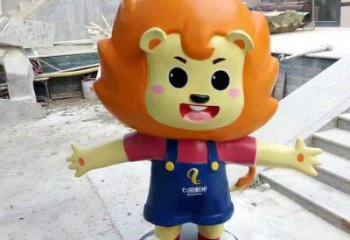 游樂場(chǎng)卡通獅子雕塑廠家，動(dòng)物美陳景觀雕塑