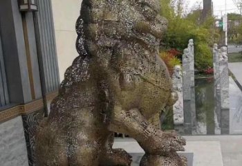 獅子鏤空雕塑優選，城市裝飾，景觀不銹鋼獅子雕塑供給