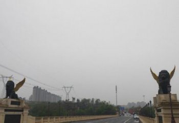 城市獅子雕塑常用，景觀小品，大型飛獅雕塑生產(chǎn)商
