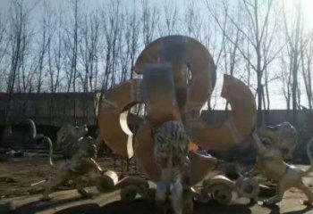 獅子雕塑選用，廣場雕塑，走獅雕塑制作