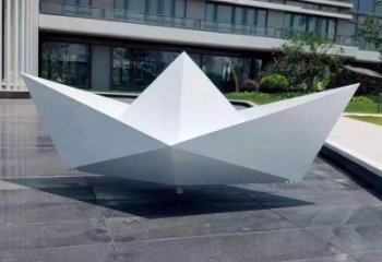 紙船雕塑供給，室外雕塑，折紙船雕塑生產商