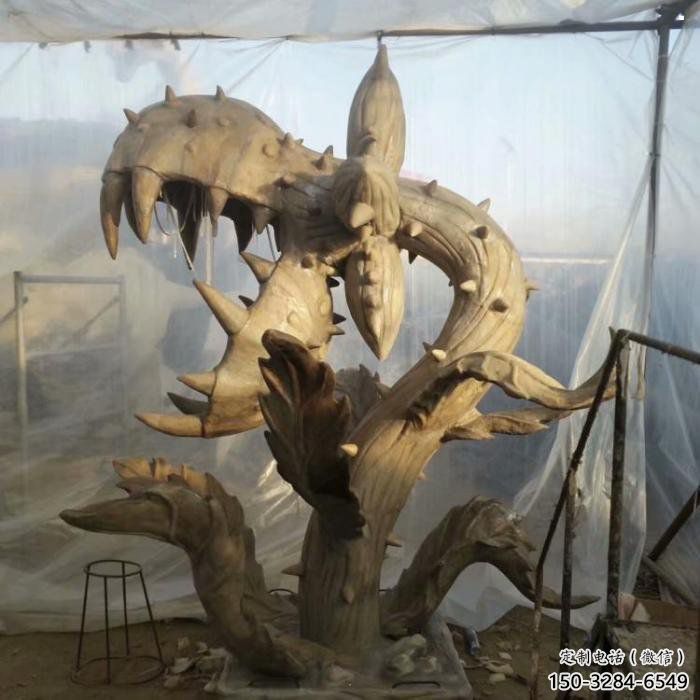 食人花雕塑制作，戶(hù)外雕塑，景觀(guān)食人花雕塑選用