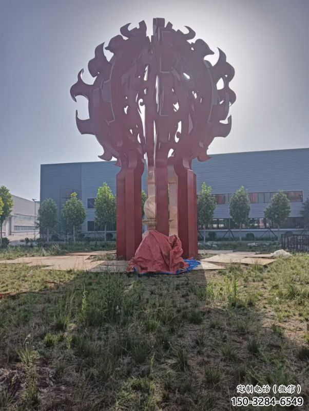 火球雕塑，精神堡壘火球雕塑落地展示