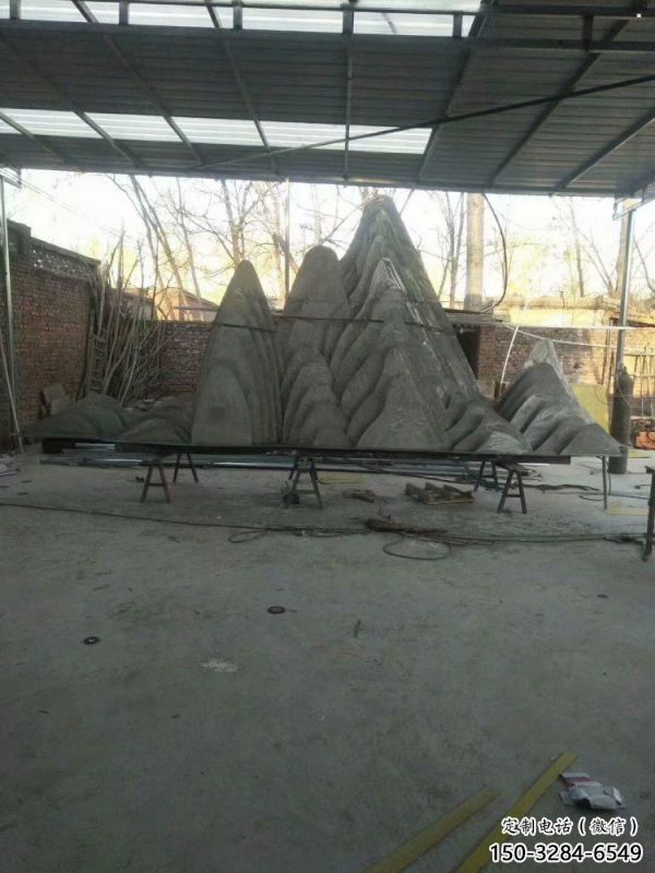 假山景觀雕塑，不銹鋼制作，戶外假山雕塑廠家