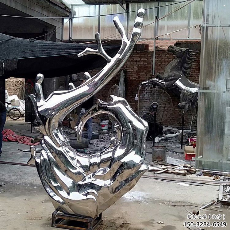 波浪雕塑供需，標(biāo)識雕塑，不銹鋼波浪雕塑制造商
