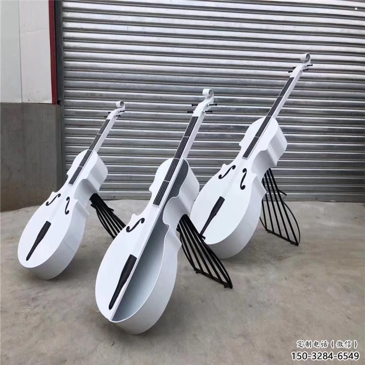 雕塑定制，小區(qū)雕塑，不銹鋼大提琴雕塑提供