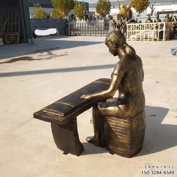彈古箏雕塑精選，街道標識，民俗人物雕塑工程指用