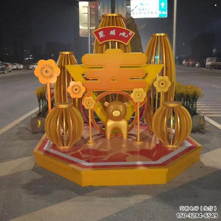 現(xiàn)代春字雕塑承接，慶典風(fēng)格，不銹鋼春字雕塑廠