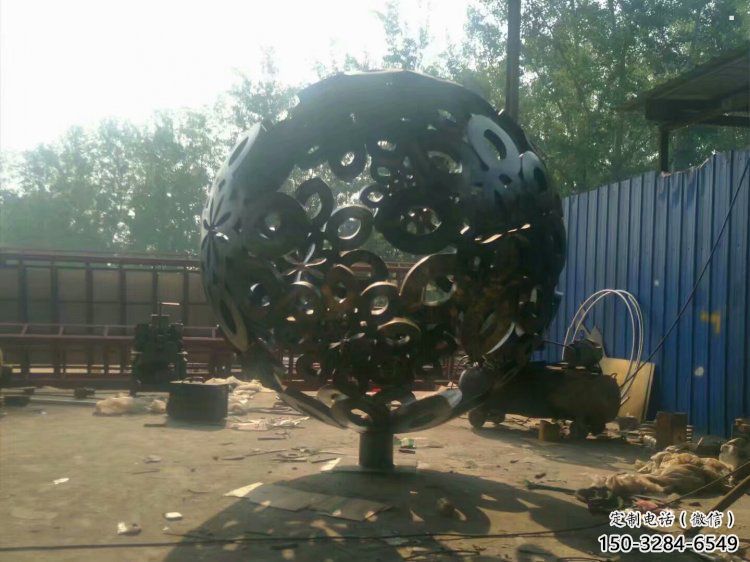 球體雕塑指用，景觀雕塑，不銹鋼球體雕塑點擊