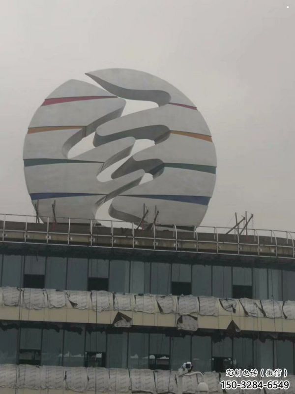 鏤空球雕塑精選，街道標識，異形鏤空球雕塑指用