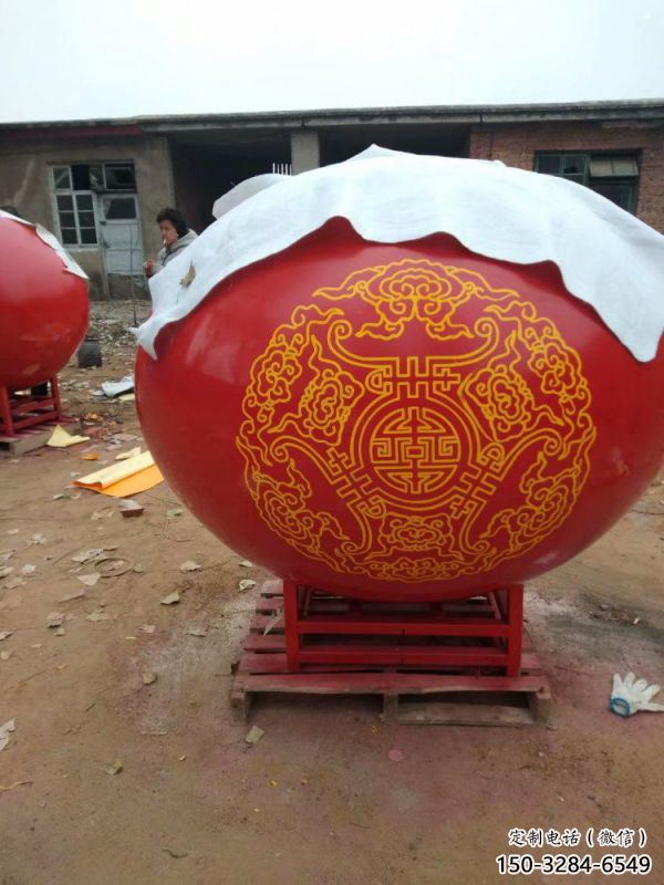 圓球雕塑擺件，景區案例，房地產烤漆圓球雕塑常用