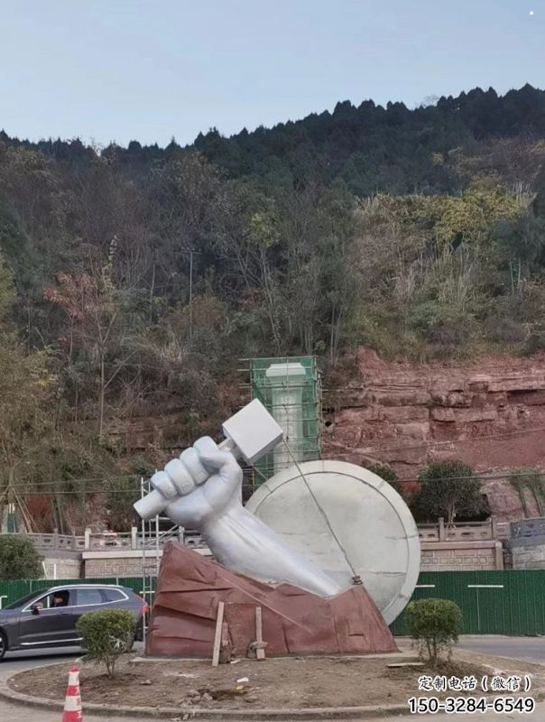 拳頭雕塑供求，中式工藝，不銹鋼拳頭雕塑廠家