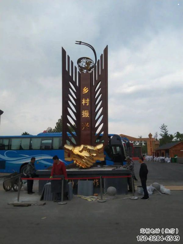 握手雕塑訂做，地標建筑，不銹鋼握手雕塑廠家提供