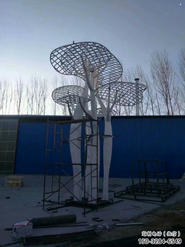 蘑菇樹雕塑生產商，廣場系列，創(chuàng)意鏤空蘑菇樹雕塑優(yōu)選
