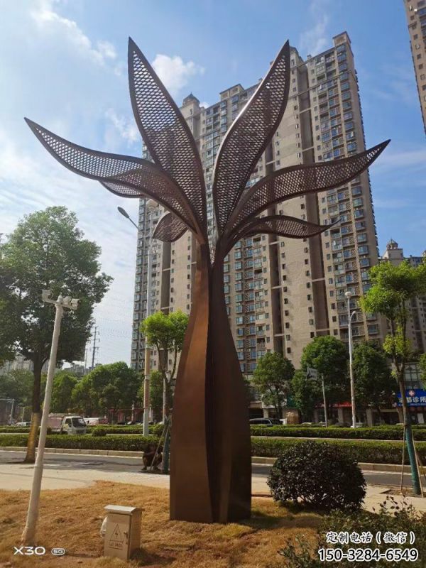 仿真樹葉雕塑，校園雕塑，彩繪仿真樹葉雕塑廠家