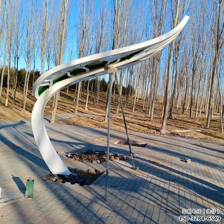 樹葉雕塑優選，陸地擺件，彩繪仿真樹葉雕塑供給