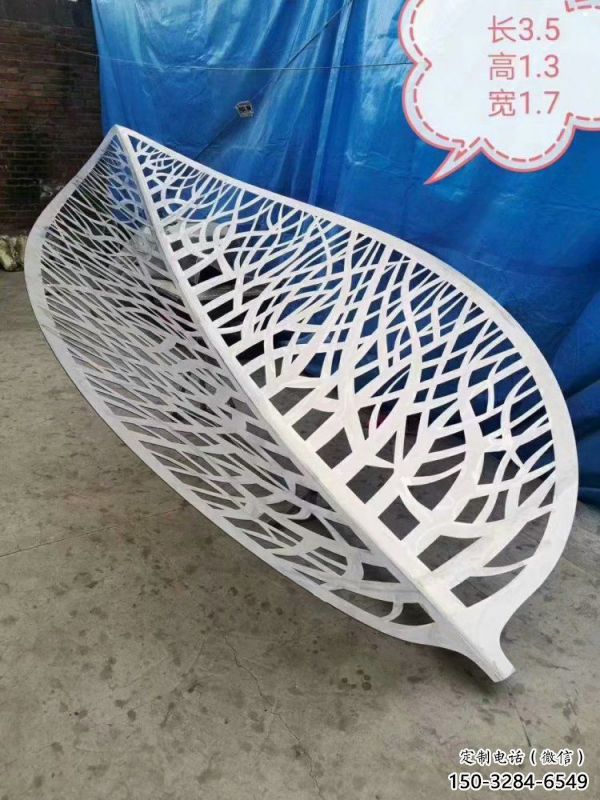 鏤空樹葉雕塑點擊，多彩藝術，鏡面鏤空樹葉雕塑承接