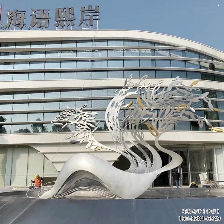 鏤空樹(shù)雕塑常用，街道標(biāo)識(shí)，不銹鋼樹(shù)雕塑常用