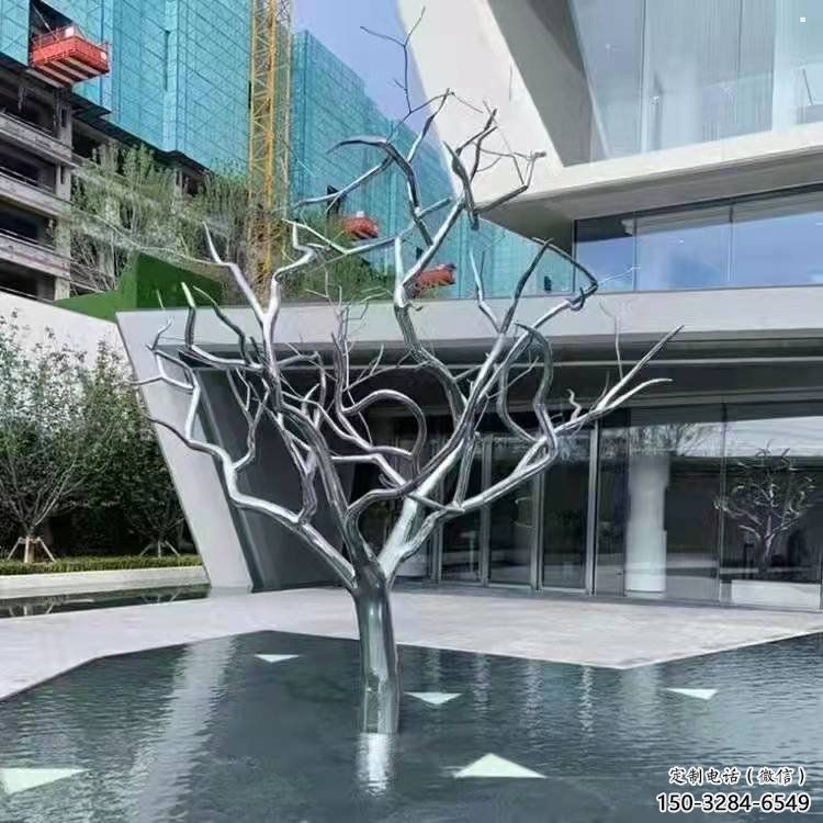 樹干雕塑制造商，多彩藝術，抽象不銹鋼樹干雕塑精選