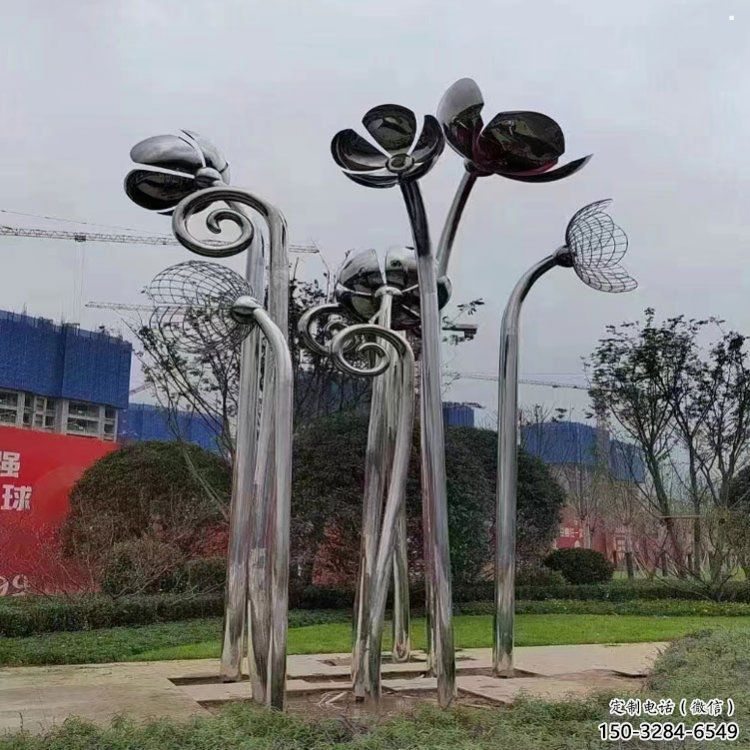 四葉草雕塑標(biāo)準(zhǔn)，陸地?cái)[件，不銹鋼四葉草雕塑定制