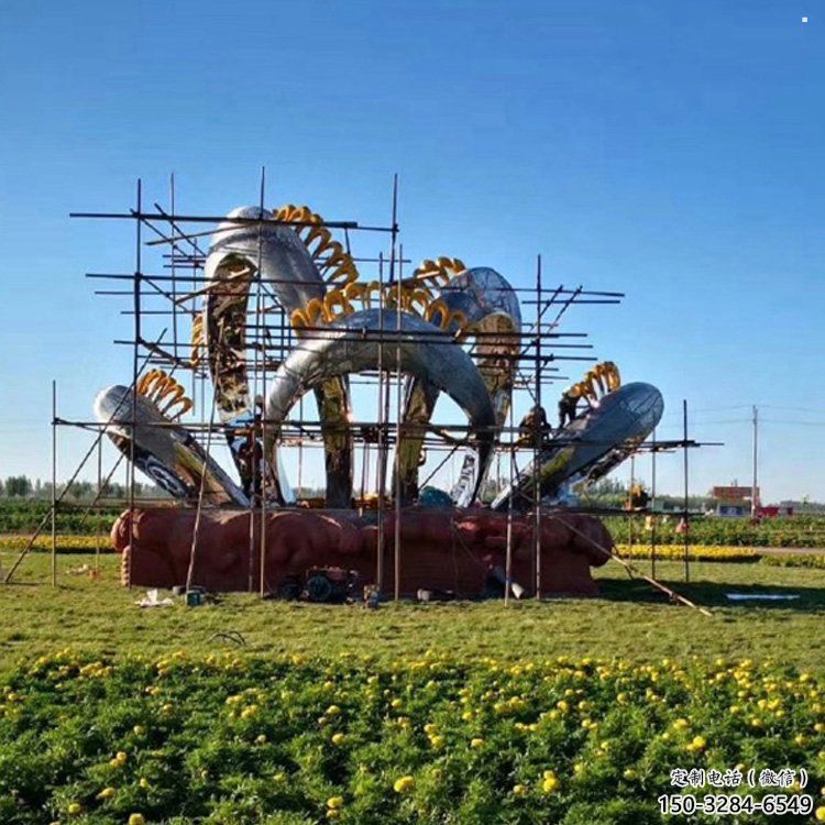 四葉草雕塑精選，室外雕塑，不銹鋼四葉草雕塑選定