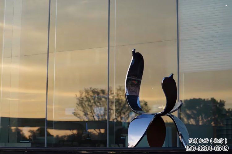 四葉草雕塑生產，鋼管組合，不銹鋼四葉草雕塑展品