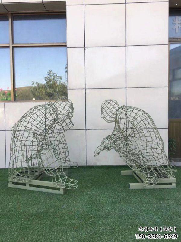 鏤空對弈雕塑標準，廣場雕塑，鐵藝民俗人物雕塑供給