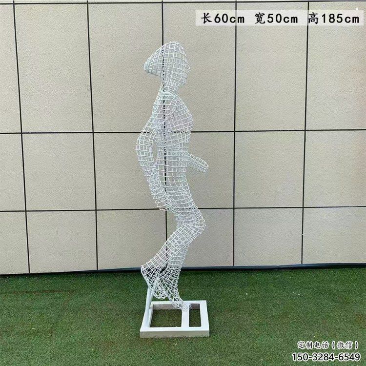鏤空體育雕塑供求，編織雕塑，鐵藝健兒人物雕塑制造商