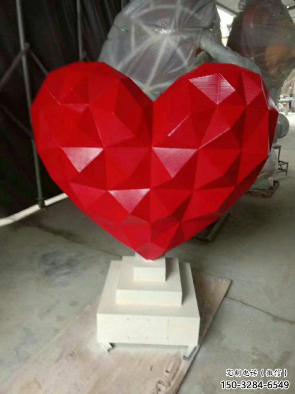 心形球雕塑標(biāo)準(zhǔn)，彩鋼制作，景觀烤漆心形球雕塑優(yōu)價(jià)