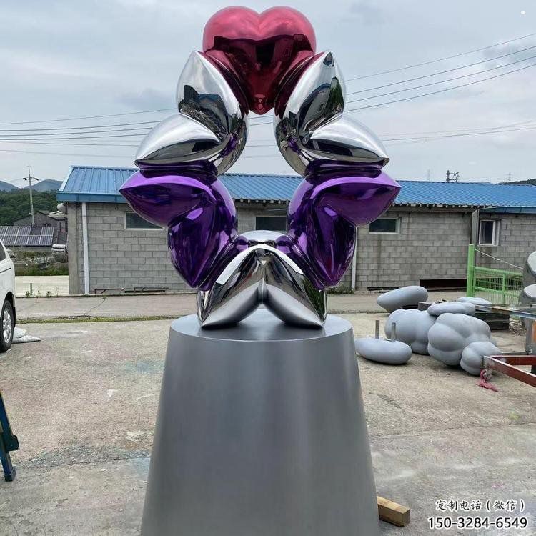 心心相印雕塑展品，公園小品，城市雕塑供需