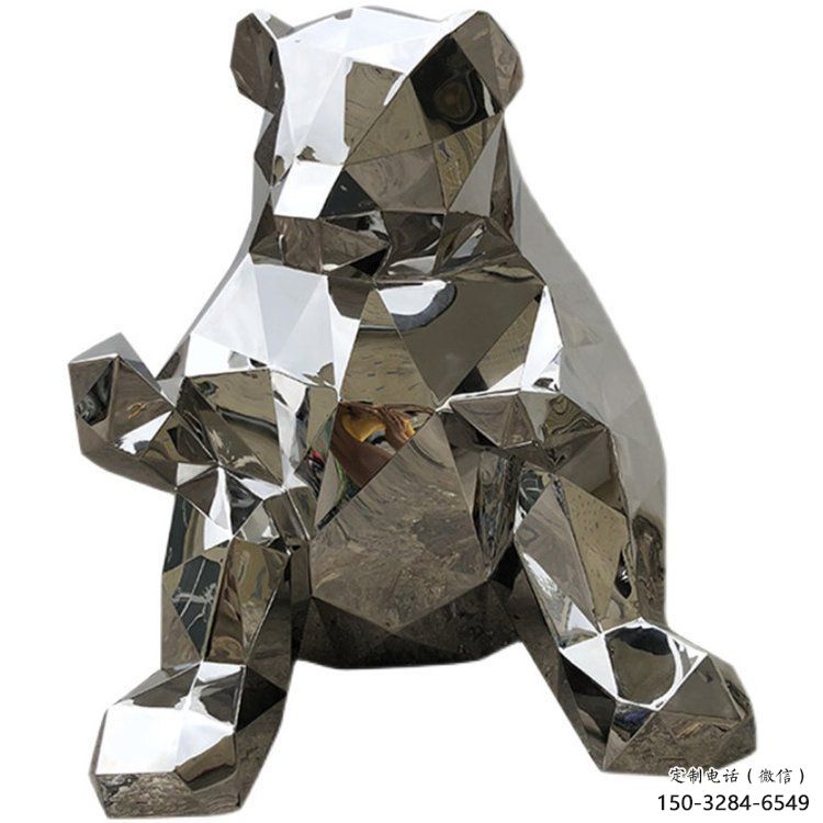 熊貓雕塑精選，美陳雕塑，鍛鋼不銹鋼熊貓雕塑通用