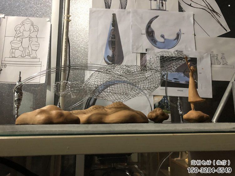 金屬云朵雕塑，美陳原理，鏤空工藝制作