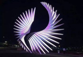 天使之翼雕塑制造商，城市雕塑，公園廣場(chǎng)翅膀雕塑觀賞型