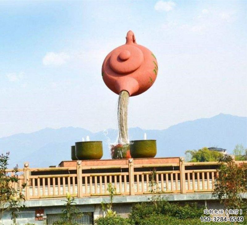 黃山公園天壺雕塑工廠，不銹鋼材質，圓雕形式