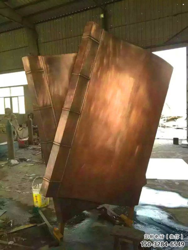 蘭州鑄銅書籍供應，街景小品，銅書籍雕塑廠家優價
