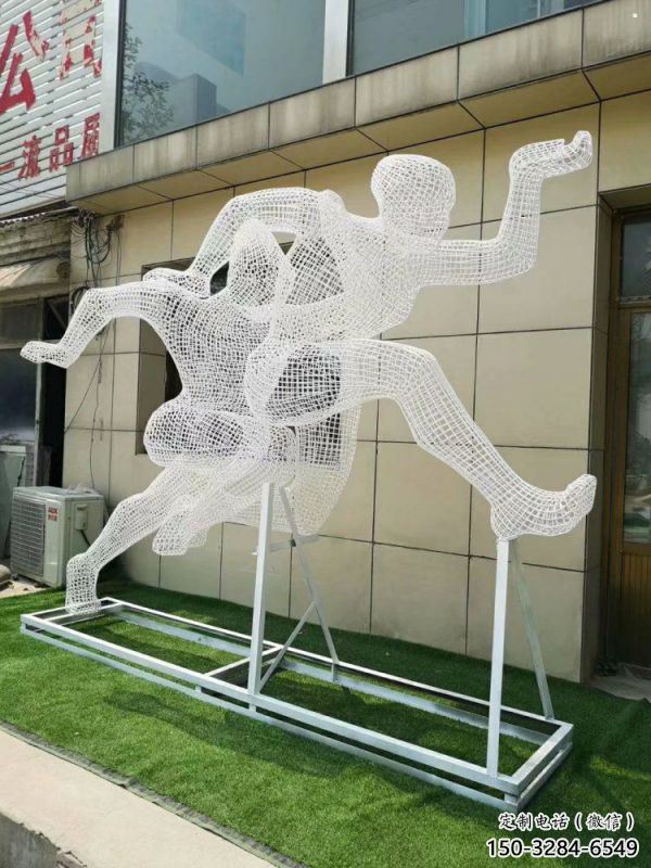 惠州鏤空健兒雕塑制造，校園雕塑，金屬鐵藝人物雕塑展品