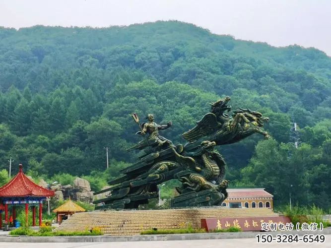 長安夸父逐日雕塑，鑄銅神話人物雕塑